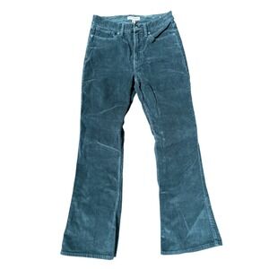 Lucky Brand Women's Teal/Gray Stevie High Rise Flare Corduroy size 30